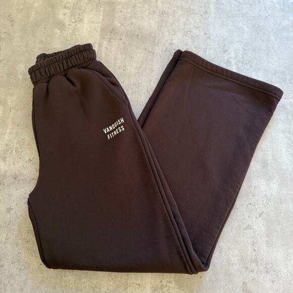 Vanquish fitness brown wide leg sweatpants size small - Picture 1 of 7